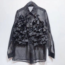Load image into Gallery viewer, Elegant Floral Ruffle Blouse
