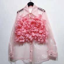 Load image into Gallery viewer, Elegant Floral Ruffle Blouse