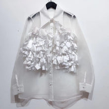 Load image into Gallery viewer, Elegant Floral Ruffle Blouse