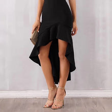 Load image into Gallery viewer, Sleeveless One Shoulder  Ruffles Asymmetrical Dress