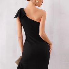Load image into Gallery viewer, Sleeveless One Shoulder  Ruffles Asymmetrical Dress