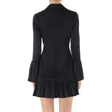 Load image into Gallery viewer, Peak Lapel Double Breasted Pleated Detail Attached
