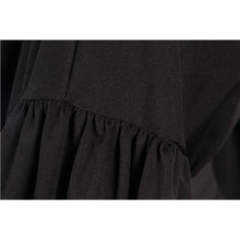 Load image into Gallery viewer, Deep V-neck Loose Mini Black Shirt Dress