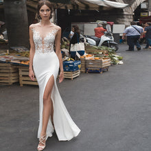 Load image into Gallery viewer, Navarra Mermaid Wedding Dress Sexy                       Side Slit
