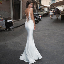 Load image into Gallery viewer, Navarra Mermaid Wedding Dress Sexy                       Side Slit