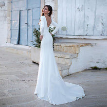 Load image into Gallery viewer, Navarra Italian Crepe Column Gown