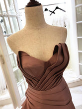 Load image into Gallery viewer, Navarra Draped Couture Satin Evening Gown.