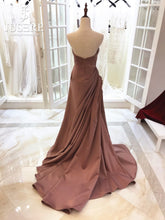 Load image into Gallery viewer, Navarra Draped Couture Satin Evening Gown.