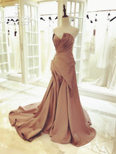 Load image into Gallery viewer, Navarra Draped Couture Satin Evening Gown.