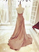 Load image into Gallery viewer, Navarra Draped Couture Satin Evening Gown.