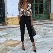 Load image into Gallery viewer, Chain Print Loose Long Sleeve Blouse
