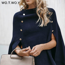 Load image into Gallery viewer, Gold Button Knitted Sweater Cover Up..