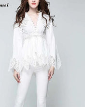 Load image into Gallery viewer, Feminine Shaping Rodeo  Blouse                          White or Black..