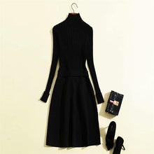 Load image into Gallery viewer, Designer Runway Knitted  Top and Embroidered Skirt Dress
