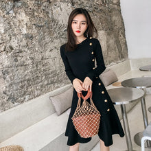 Load image into Gallery viewer, Sophisticated Long Sleeve Trumpet Knit Dress