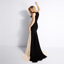 Load image into Gallery viewer, Best Slimming Color Blocked  Evening Gown.