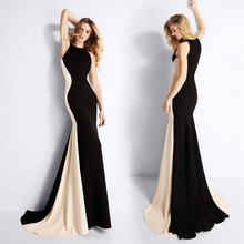 Load image into Gallery viewer, Best Slimming Color Blocked  Evening Gown.