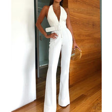Load image into Gallery viewer, V Neck Jumpsuit Belted