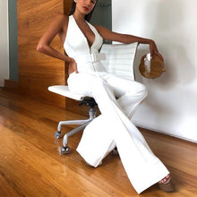 Load image into Gallery viewer, V Neck Jumpsuit Belted