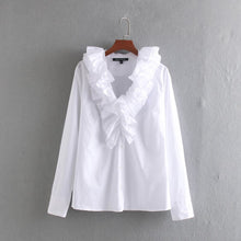 Load image into Gallery viewer, Cascading Ruffle Blouse