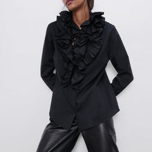 Load image into Gallery viewer, Cascading Ruffle Blouse