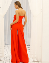 Load image into Gallery viewer, Elegant Solid Strapless Skirted legs Jumpsuit..