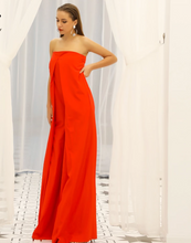 Load image into Gallery viewer, Elegant Solid Strapless Skirted legs Jumpsuit..