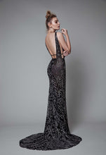 Load image into Gallery viewer, Navarra Open Back Couture Evening Gown