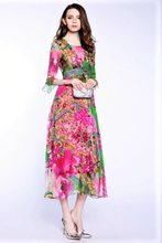 Load image into Gallery viewer, Girls Girls Girls A Line Summer Silk Dress..