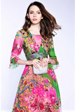 Load image into Gallery viewer, Girls Girls Girls A Line Summer Silk Dress..