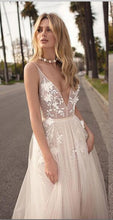 Load image into Gallery viewer, Sexy Backless Wedding Gown With 3D Flower Applique!..