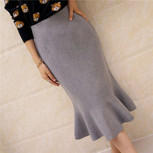 Load image into Gallery viewer, Sophisticated Flounce Hem  Sweater  Skirt