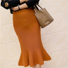 Load image into Gallery viewer, Sophisticated Flounce Hem  Sweater  Skirt